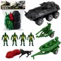LEAN TOYS Karinis rinkinys Kariai Šarvuotasis transporteris 14 vnt.