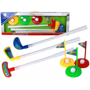 LEAN TOYS Mini Golf Set for Children, Sticks, 12 Pieces