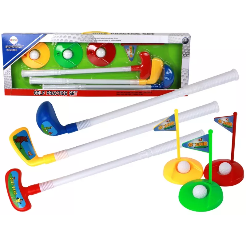 LEAN TOYS Mini Golf Set for Children, Sticks, 12 Pieces