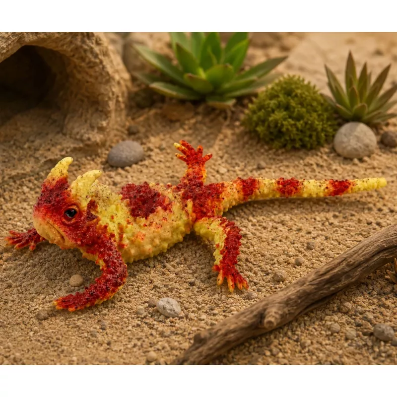 LEAN TOYS Moloch the Terrible guminė figūrėlė, tampri, realistiškas roplys, 14 cm