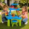 LEAN TOYS Daugiapakopis vandens stalas su kėdute ir formelėmis 63cm