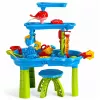 LEAN TOYS Daugiapakopis vandens stalas su kėdute ir formelėmis 63cm