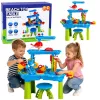 LEAN TOYS Daugiapakopis vandens stalas su kėdute ir formelėmis 63cm