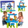LEAN TOYS Daugiapakopis vandens stalas su kėdute ir formelėmis 63cm