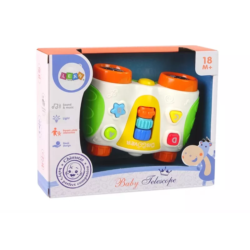 LEAN TOYS Daugiafunkciniai interaktyvūs žiūronai kūdikiams Kūdikių teleskopas