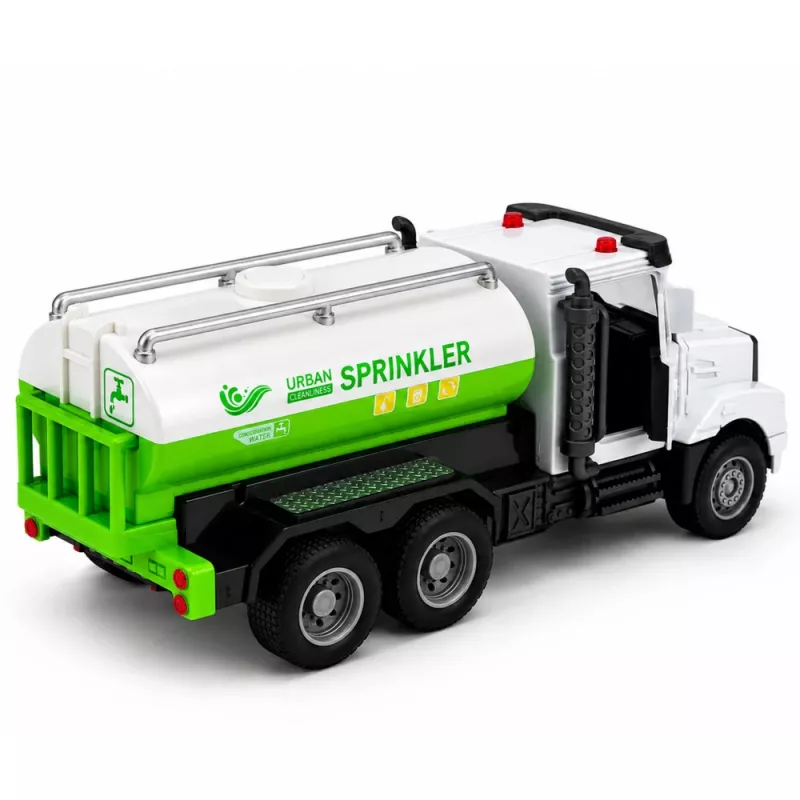 LEAN TOYS komunalinė transporto priemonė su metaline kabina, atidaromomis durimis, šviesomis ir garsais 1:46
