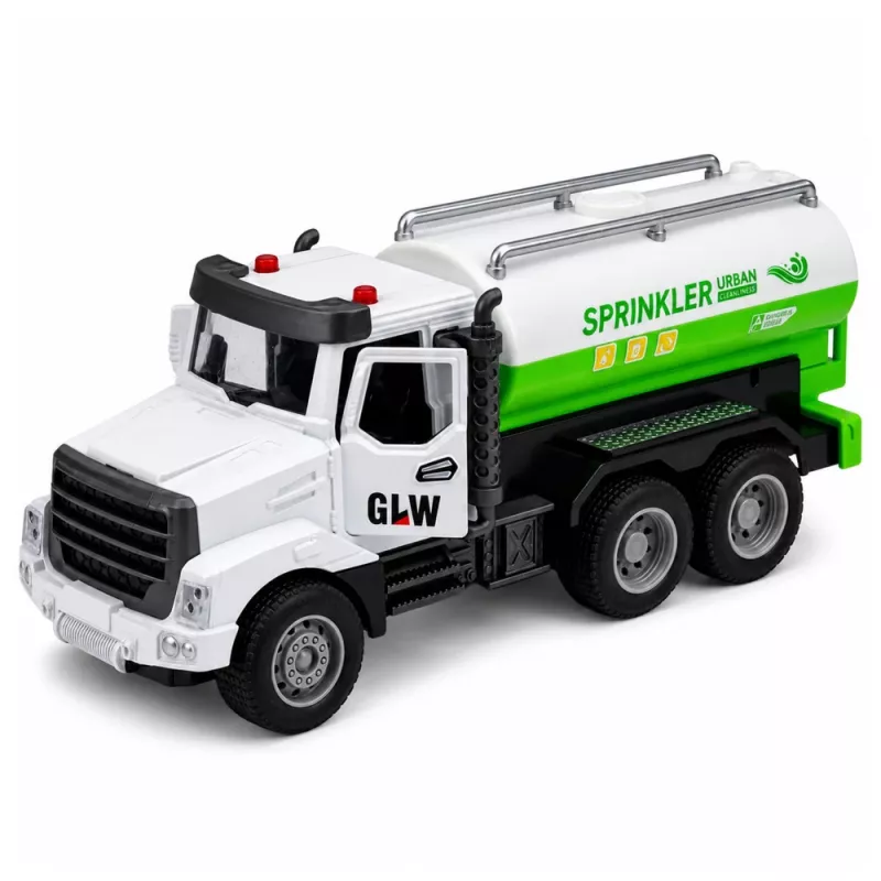 LEAN TOYS komunalinė transporto priemonė su metaline kabina, atidaromomis durimis, šviesomis ir garsais 1:46