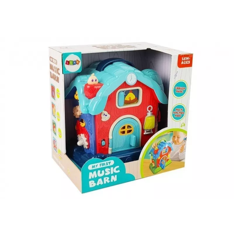 LEAN TOYS Muzikos tvartas Gyvūnų ūkio garsai Muzika Rožinė