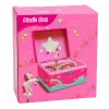 LEAN TOYS Muzikinė dėžutė papuošalams Sukamas vienaragis Rožinė