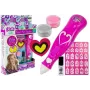 LEAN TOYS Nagų dažymo rinkinys su dozatoriumi ir blizgučių laku
