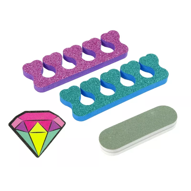 LEAN TOYS Nagų dažymo rinkinys: nagų lakai, rašikliai, spalvoti lipdukai