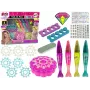 LEAN TOYS Nagų dažymo rinkinys: nagų lakai, rašikliai, spalvoti lipdukai