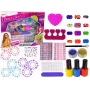 LEAN TOYS Nagų dažymo rinkinys: nagų lakai, lipdukai, šablonai, blizgučiai