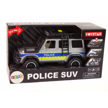 LEAN TOYS Visureigis policijos automobilis 1:14 su inercine pavara