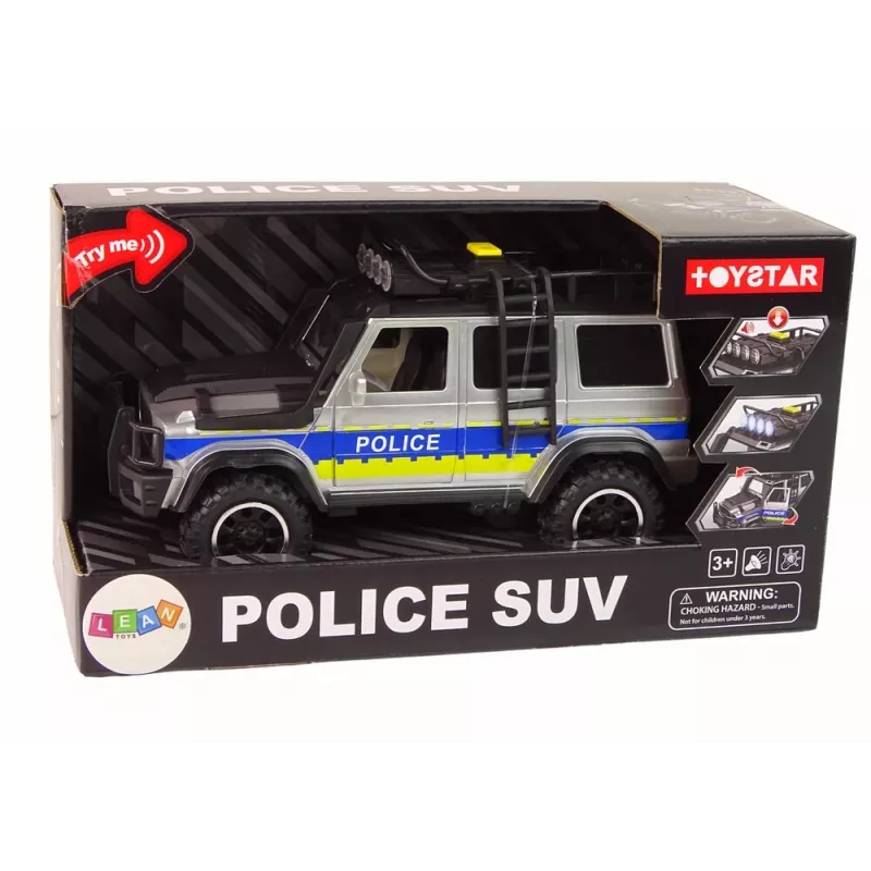 LEAN TOYS Visureigis policijos automobilis 1:14 su inercine pavara
