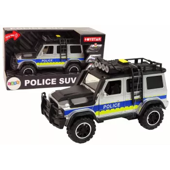 LEAN TOYS Visureigis policijos automobilis 1:14 su inercine pavara