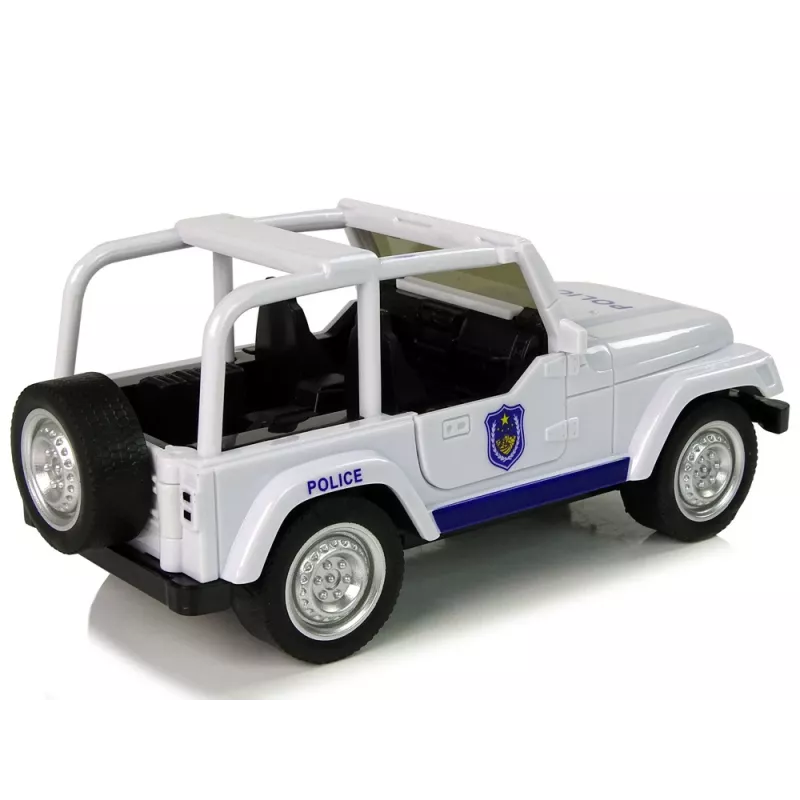 LEAN TOYS Visureigis Policijos Automobilis Baltas