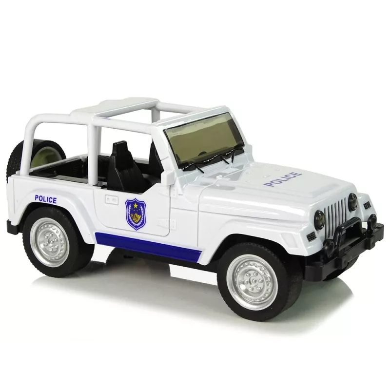 LEAN TOYS Visureigis Policijos Automobilis Baltas