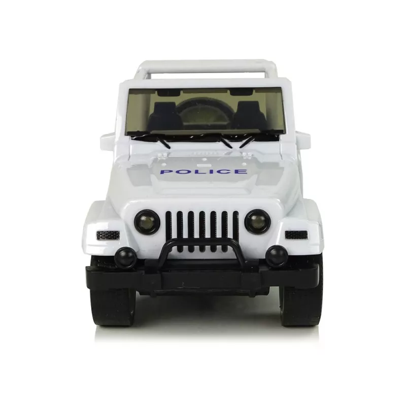 LEAN TOYS Visureigis Policijos Automobilis Baltas