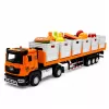 LEAN TOYS oranžinis maisto transportavimo sunkvežimis 1:40 metalinis modelis