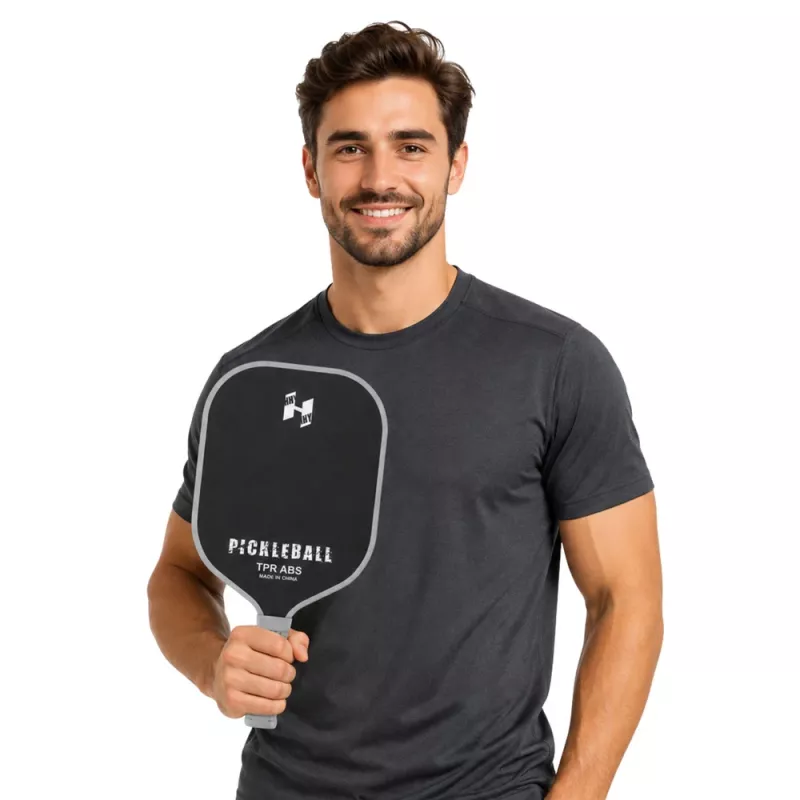 LEAN TOYS Pickleball Tennis Badminton Racket Set su 2 kamuoliukais, juoda ir pilka