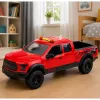 LEAN TOYS Pickup Truck 1:12 RC su atsidarančiomis durimis, galiniais žibintais, garsais – raudonas