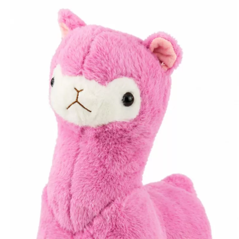 LEAN TOYS pliušinė alpaka lama pliušinis žaislas – itin minkštas mielas rožinis 28 cm