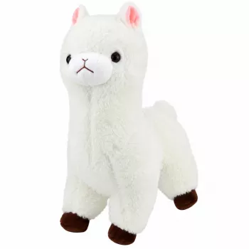 LEAN TOYS pliušinė alpaka minkštu baltu kailiu 28 cm