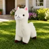 LEAN TOYS pliušinė alpaka minkštu baltu kailiu 28 cm