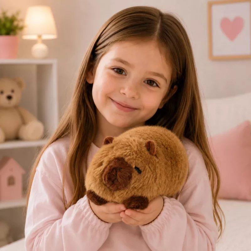 LEAN TOYS Pliušinis kapibaras Gyvūnų maskotas Minkštas žaislas Rudas 16 cm