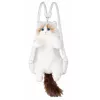 LEAN TOYS Plush Cat Backpack Mascot Adjustable Straps Silicone Paws White 50cm