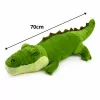 LEAN TOYS pliušinis krokodilas, talismanas, minkštas žaislas, realistiškas žalias 70cm