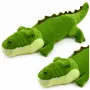 LEAN TOYS pliušinis krokodilas, talismanas, minkštas žaislas, realistiškas žalias 70cm