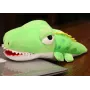 LEAN TOYS Plush Green Crocodile Mascot Puppet 30 cm