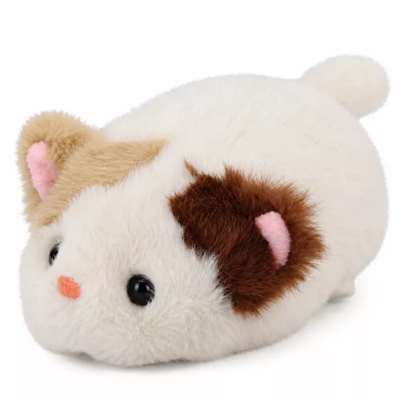 LEAN TOYS pliušinis kačiukas talismanas minkštas žaislas minkštas mažas baltas 16 cm