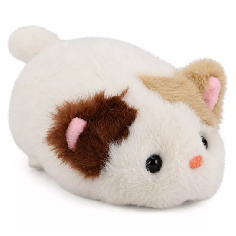 LEAN TOYS pliušinis kačiukas talismanas minkštas žaislas minkštas mažas baltas 16 cm