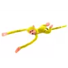 LEAN TOYS Plush Monkey Mascot with Sound, Yellow 80 cm