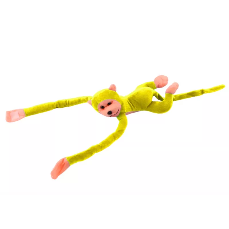 LEAN TOYS Plush Monkey Mascot with Sound, Yellow 80 cm