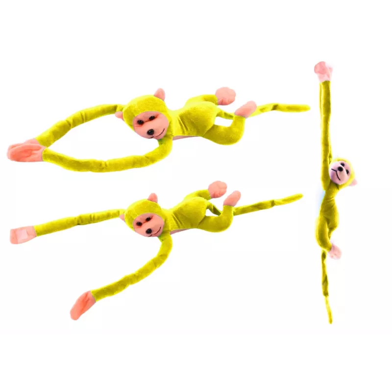 LEAN TOYS Plush Monkey Mascot with Sound, Yellow 80 cm