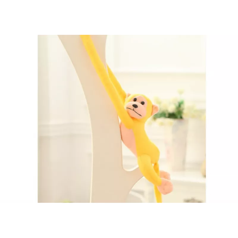 LEAN TOYS Plush Monkey Mascot with Sound, Yellow 80 cm