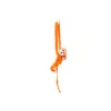 LEAN TOYS Pliušinė beždžionė su kūdikio talismanu, oranžinė su garsu 70 cm