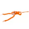 LEAN TOYS Pliušinė beždžionė su kūdikio talismanu, oranžinė su garsu 70 cm