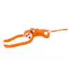 LEAN TOYS Pliušinė beždžionė su kūdikio talismanu, oranžinė su garsu 70 cm