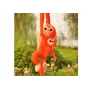 LEAN TOYS Pliušinė beždžionė su kūdikio talismanu, oranžinė su garsu 70 cm