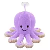 LEAN TOYS Pliušinis aštuonkojis su siurbtuku, violetinis, 16 cm