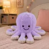 LEAN TOYS Pliušinis aštuonkojis su siurbtuku, violetinis, 16 cm