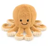 LEAN TOYS pliušinis aštuonkojis su elastiniais čiuptuvais, smėlio spalvos 50 cm – minkštas glėbesčiuojamas žaislas