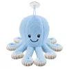 LEAN TOYS Pliušinis aštuonkojis su pritvirtinimo siurbtuku, mėlynas, 16 cm