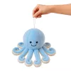 LEAN TOYS Pliušinis aštuonkojis su pritvirtinimo siurbtuku, mėlynas, 16 cm