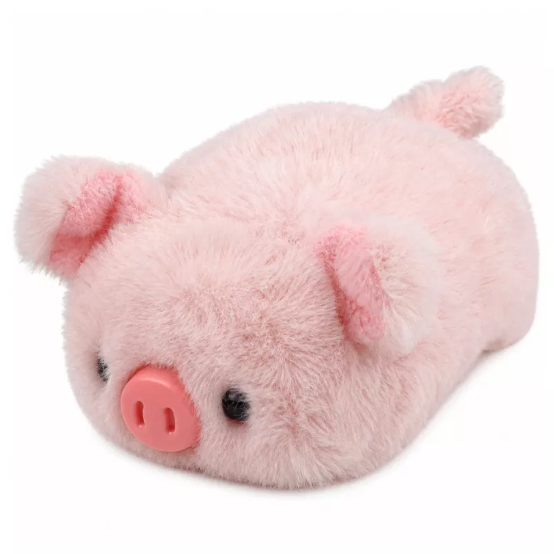 LEAN TOYS pliušinė kiaulytė minkštas žaislas rožinė 16 cm